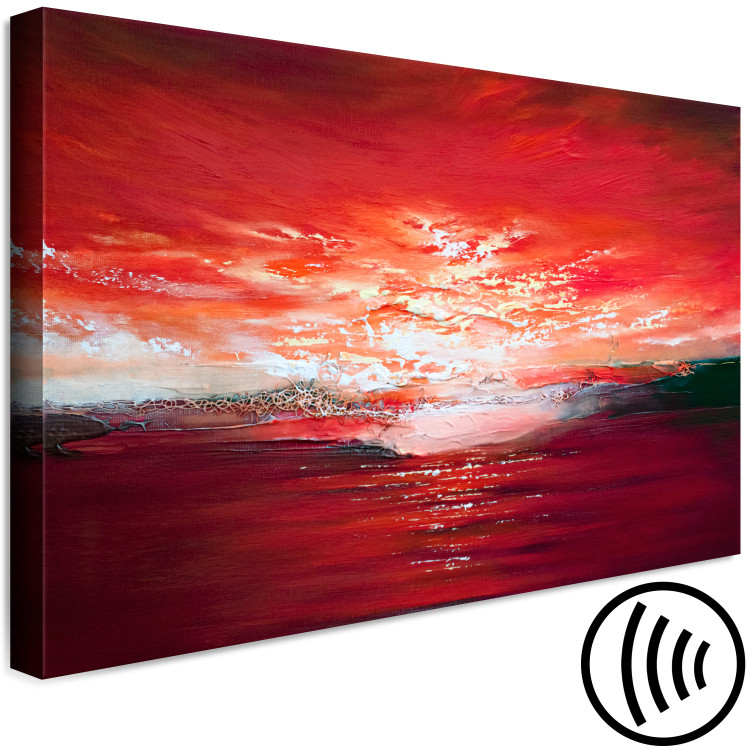 Canvas Print Sunset Over the Sea - Abstract Landscape Painted With Paints 147650 additionalImage 6