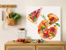 Canvas Art Print Pizza in Pieces - Hand-Painted Motif of Italian Cuisine 149850 additionalThumb 3