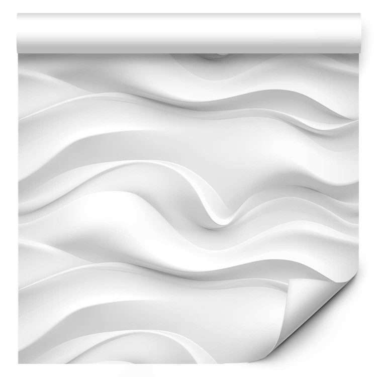 Modern Wallpaper Wavy Pattern - White Spatial Repeating Waves 150050 additionalImage 1