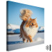 Canvas AI Norwegian Forest Cat - Long Haired Animal Walking on Snow - Square 150150 additionalThumb 8