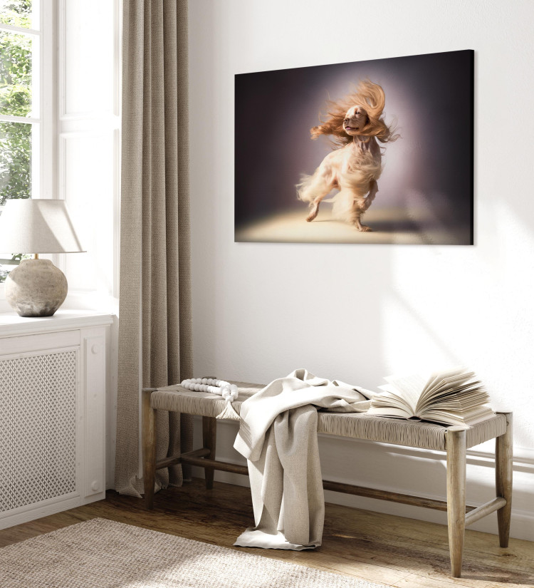 Canvas Print AI Dog Cocker Spaniel - Long-Haired Animal in the Wind - Horizontal 150250 additionalImage 10