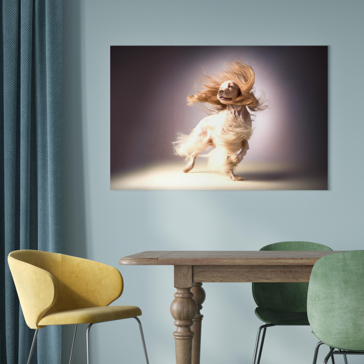 Canvas Print AI Dog Cocker Spaniel - Long-Haired Animal in the Wind - Horizontal 150250 additionalImage 9