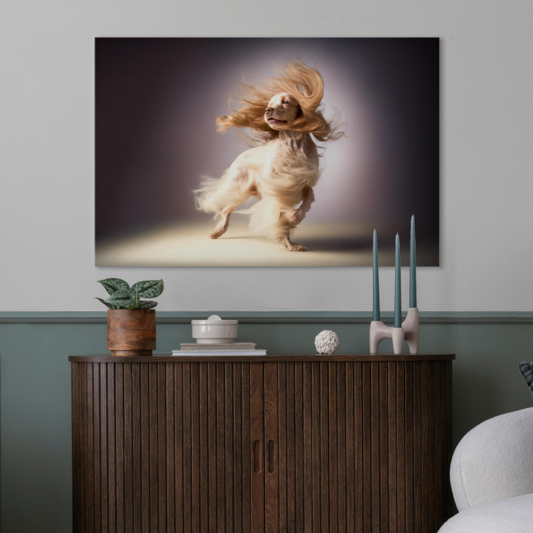 Canvas Print AI Dog Cocker Spaniel - Long-Haired Animal in the Wind - Horizontal 150250 additionalImage 5