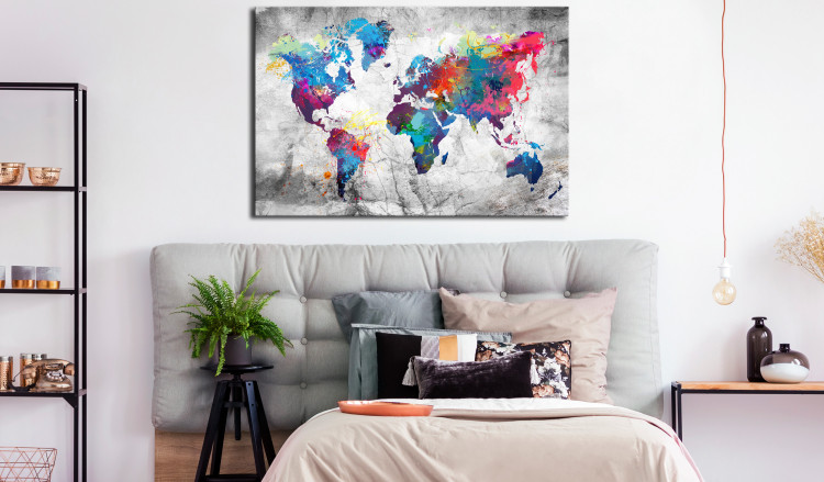 Large canvas print Maps: Grey Style [Large Format] 150650 additionalImage 6