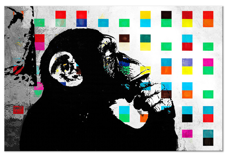 Large canvas print Pensive Chimpanzee [Large Format] 150750