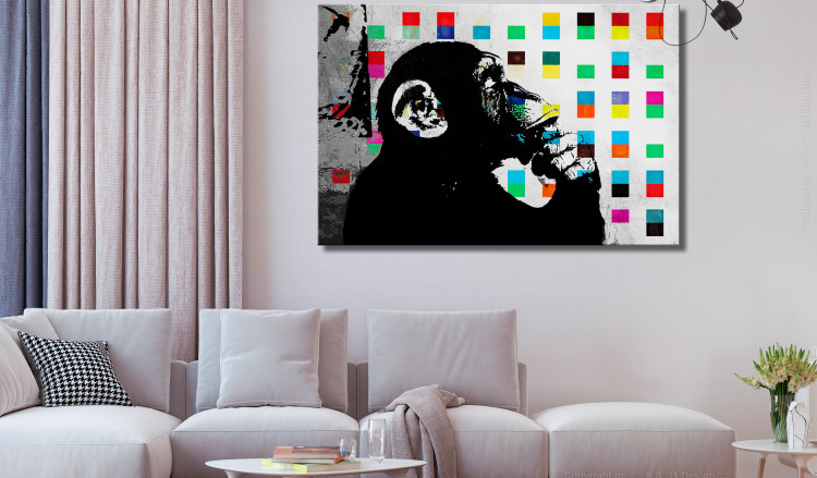 Large canvas print Pensive Chimpanzee [Large Format] 150750 additionalImage 6
