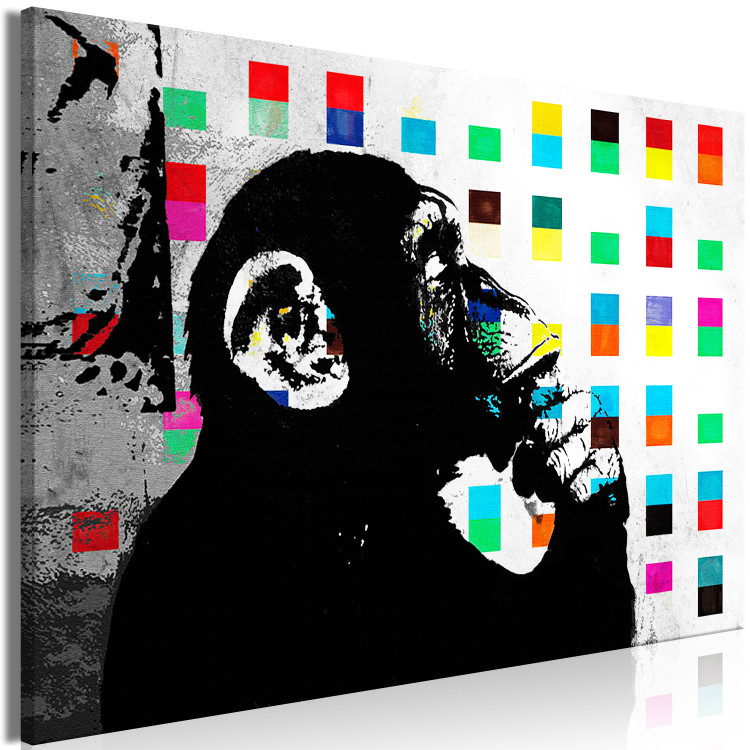 Large canvas print Pensive Chimpanzee [Large Format] 150750 additionalImage 3