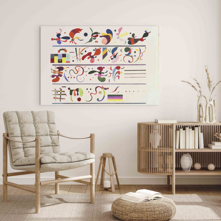 Large canvas print Kandinsky’s Succession - Colorful Signs and Symbols on a White Background [Large Format] 151650 additionalImage 5