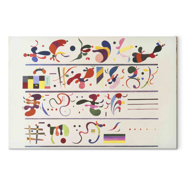Large canvas print Kandinsky’s Succession - Colorful Signs and Symbols on a White Background [Large Format] 151650
