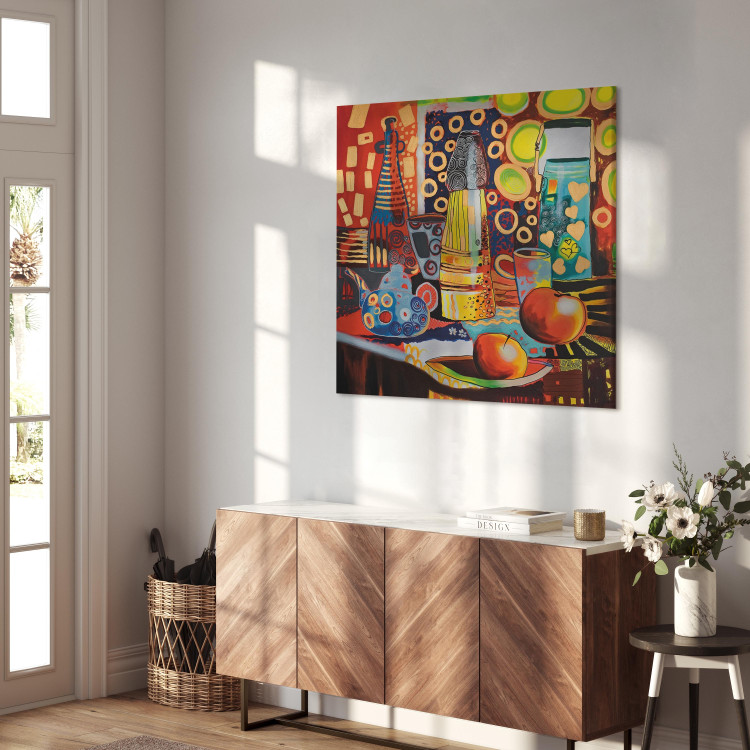 Canvas Power of Colour (1-piece) - Still life with colourful vessels 48450 additionalImage 5