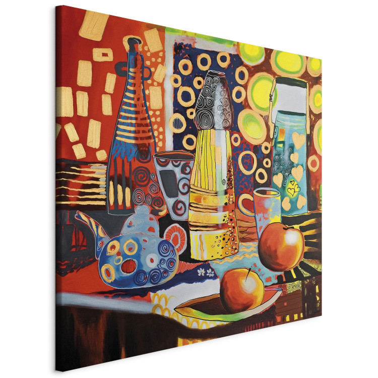 Canvas Power of Colour (1-piece) - Still life with colourful vessels 48450 additionalImage 2