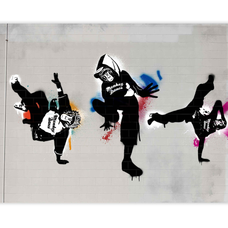 Photo Wallpaper Monkey dance - street art 60550 additionalImage 3
