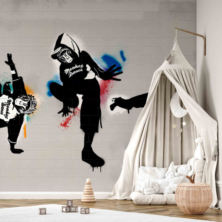 Photo Wallpaper Monkey dance - street art 60550 additionalImage 4