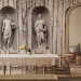 Wall Mural Ancient Greece - three statue figures on a background of white cracked wood 61950 additionalThumb 6