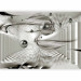 Wall Mural Modern geometry - spatial abstraction with silver spheres 88950 additionalThumb 1