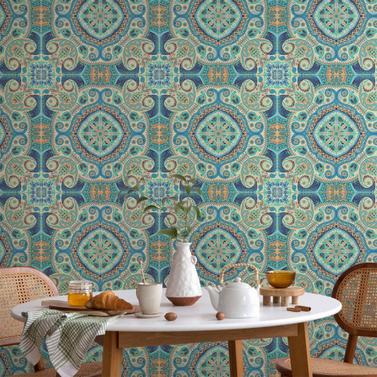 Modern Wallpaper Blue mosaic 89250 additionalImage 8