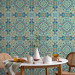 Modern Wallpaper Blue mosaic 89250 additionalThumb 8