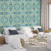 Modern Wallpaper Blue mosaic 89250