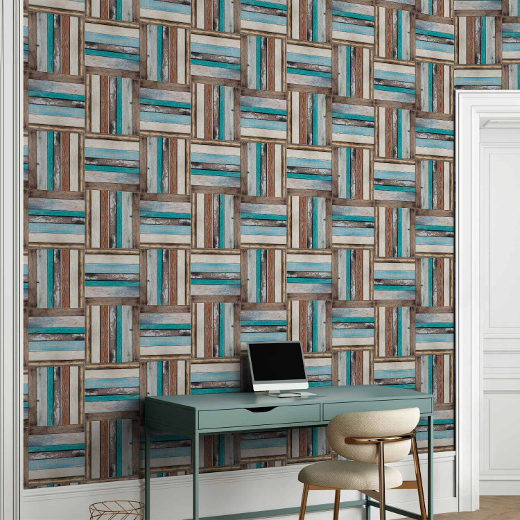 Wallpaper Wooden weave of colors 89750 additionalImage 4