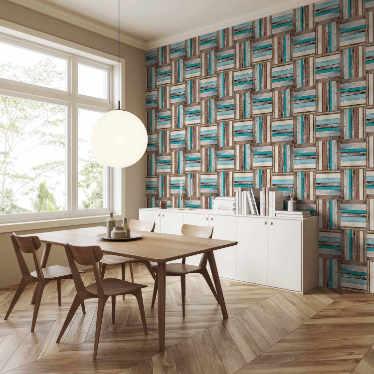 Wallpaper Wooden weave of colors 89750 additionalImage 7