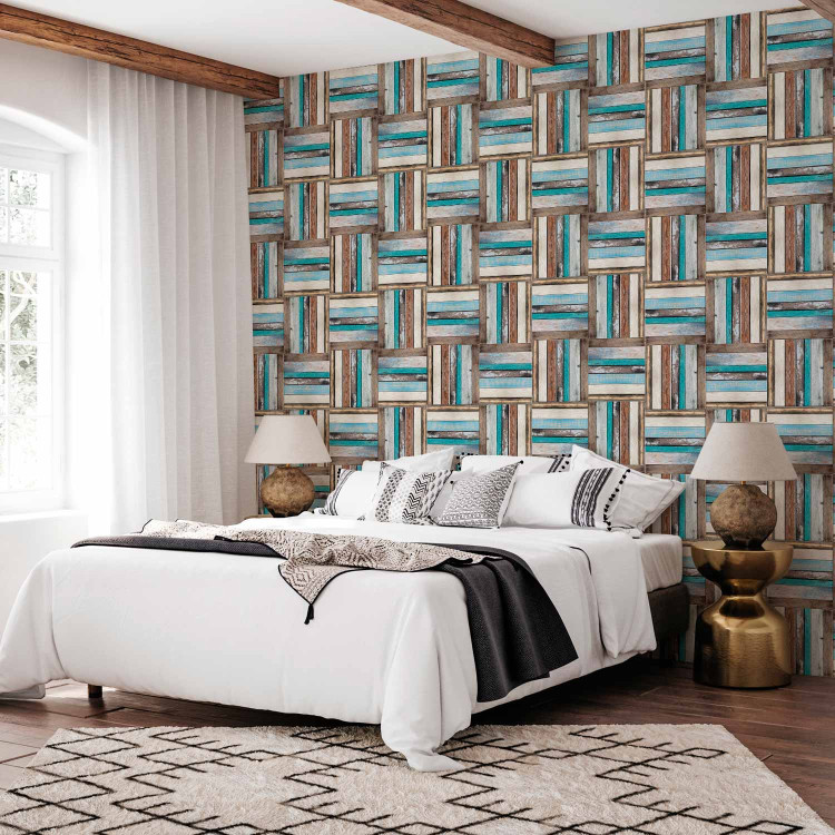 Wallpaper Wooden weave of colors 89750 additionalImage 3