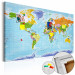 Decorative Pinboard World Map: Countries Flags [Cork Map] 95950