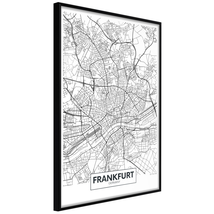 Poster Map of Frankfurt - black and white map of a German city with label 116360 additionalImage 10