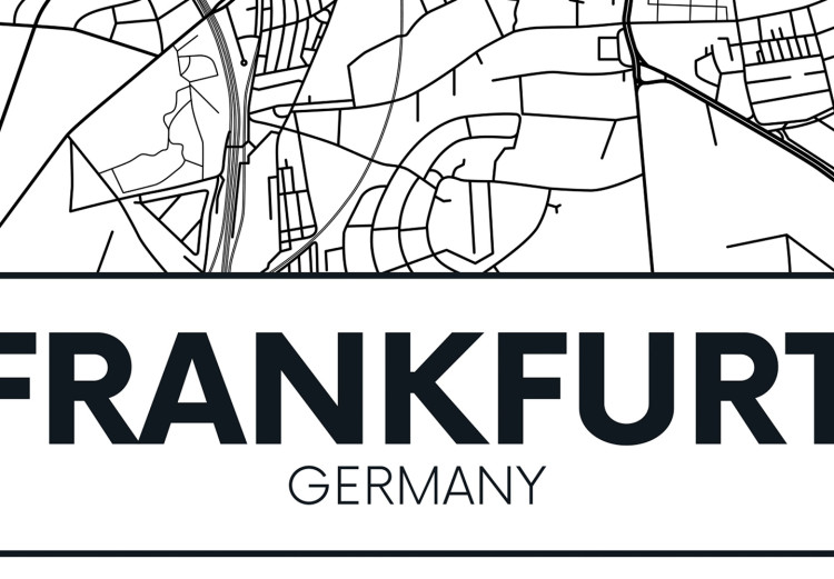 Poster Map of Frankfurt - black and white map of a German city with label 116360 additionalImage 8