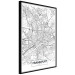 Poster Map of Frankfurt - black and white map of a German city with label 116360 additionalThumb 10