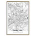 Poster Map of Frankfurt - black and white map of a German city with label 116360 additionalThumb 16