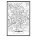 Poster Map of Frankfurt - black and white map of a German city with label 116360 additionalThumb 18