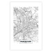 Poster Map of Frankfurt - black and white map of a German city with label 116360 additionalThumb 19
