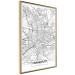 Poster Map of Frankfurt - black and white map of a German city with label 116360 additionalThumb 12