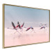Poster Flamingo Race - summer landscape of pastel water with pink birds 117460 additionalThumb 14