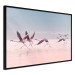 Poster Flamingo Race - summer landscape of pastel water with pink birds 117460 additionalThumb 12