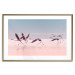 Poster Flamingo Race - summer landscape of pastel water with pink birds 117460 additionalThumb 16