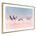 Poster Flamingo Race - summer landscape of pastel water with pink birds 117460 additionalThumb 6