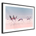 Poster Flamingo Race - summer landscape of pastel water with pink birds 117460 additionalThumb 11