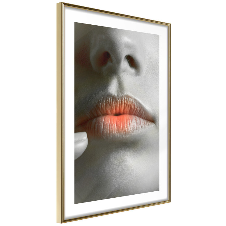 Wall Poster Hot Lips - black and white composition with a close-up of a woman's face 117560 additionalImage 8