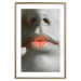 Wall Poster Hot Lips - black and white composition with a close-up of a woman's face 117560 additionalThumb 14
