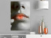 Wall Poster Hot Lips - black and white composition with a close-up of a woman's face 117560 additionalThumb 17