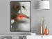 Wall Poster Hot Lips - black and white composition with a close-up of a woman's face 117560 additionalThumb 3