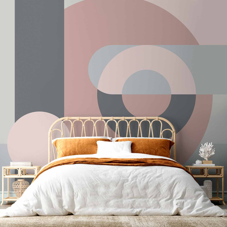 Wall Mural Geometric Wreath (Pink) 118060 additionalImage 2