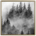 Poster Black Forest - black and white landscape of forest trees amidst dense fog 120460 additionalThumb 16