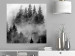 Poster Black Forest - black and white landscape of forest trees amidst dense fog 120460 additionalThumb 17