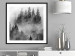 Poster Black Forest - black and white landscape of forest trees amidst dense fog 120460 additionalThumb 4