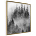 Poster Black Forest - black and white landscape of forest trees amidst dense fog 120460 additionalThumb 12