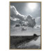 Poster Hot Clouds - black and white landscape of nature against a backdrop of clouds and water 122360 additionalThumb 20