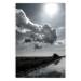 Poster Hot Clouds - black and white landscape of nature against a backdrop of clouds and water 122360
