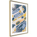 Wall Poster Organic Nature - artistic yellow and blue patterns on a light background 122660 additionalThumb 8
